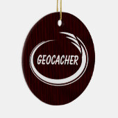 Geocacher White Splash Keramik Ornament (Rechts)