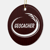 Geocacher White Splash Keramik Ornament (Links)