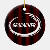 Geocacher White Splash Keramik Ornament (Hinten)
