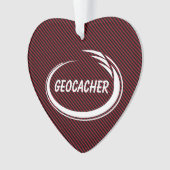 Geocacher White Splash Ornament (Vorderseite)