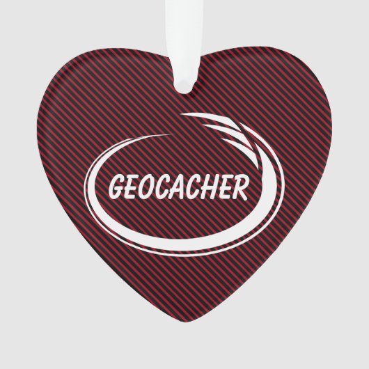 Geocacher White Splash Ornament (Vorderseite)