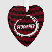 Geocacher White Splash Ornament (Vorderseite)