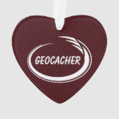 Geocacher White Splash Ornament (Rückseite)