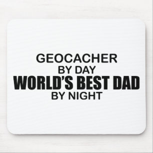 Geocacher World's Best Vater by Night Mousepad
