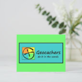 Geocachers Postkarte (Stehend Vorderseite)