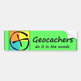 Geocachers tun es im Holz Autoaufkleber