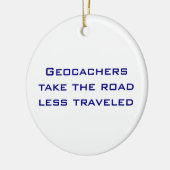 Geocachers Weihnachtsverzierung Keramik Ornament (Links)