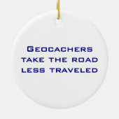 Geocachers Weihnachtsverzierung Keramik Ornament (Hinten)