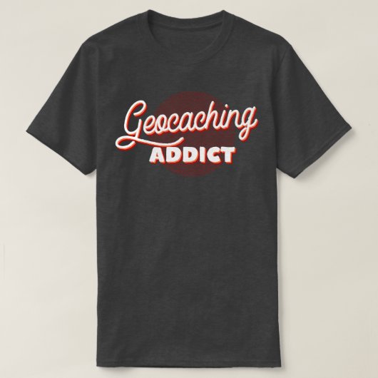Geocaching Addict Retro T-Shirt (Design vorne)