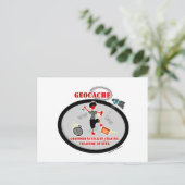 Geocaching besessener Satellit Postkarte (Stehend Vorderseite)