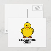Geocaching Chick Postkarte (Vorne/Hinten)