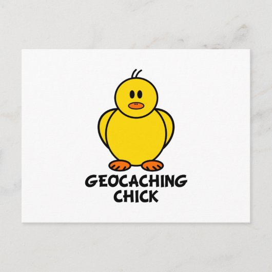Geocaching Chick Postkarte (Vorderseite)