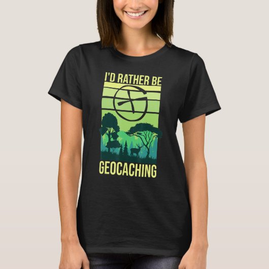 Geocaching Container Schatztruhe Brustkorb GPS Kar T-Shirt (Vorderseite)