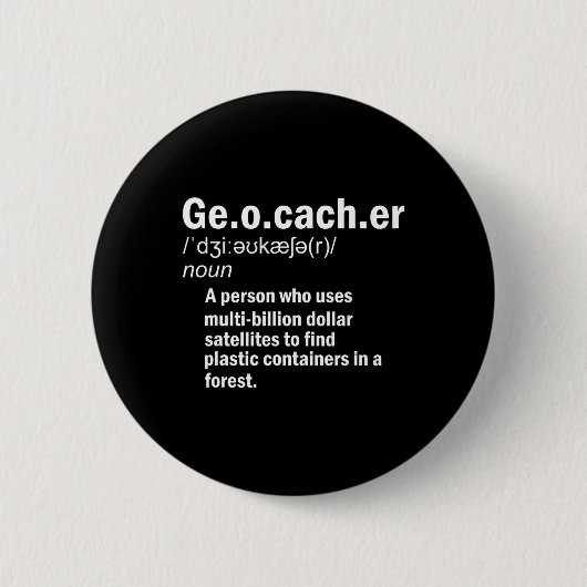 Geocaching Definition Geocacher Button (Vorderseite)