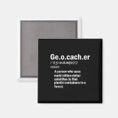 Geocaching Definition Geocacher Magnet (Vorderseite/Rückseite)