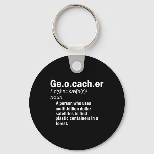 Geocaching Definition Geocacher Schlüsselanhänger (Vorderseite)