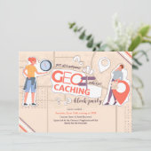 Geocaching-Einladung Einladung (Stehend Vorderseite)