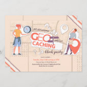 Geocaching-Einladung Einladung (Vorne/Hinten)