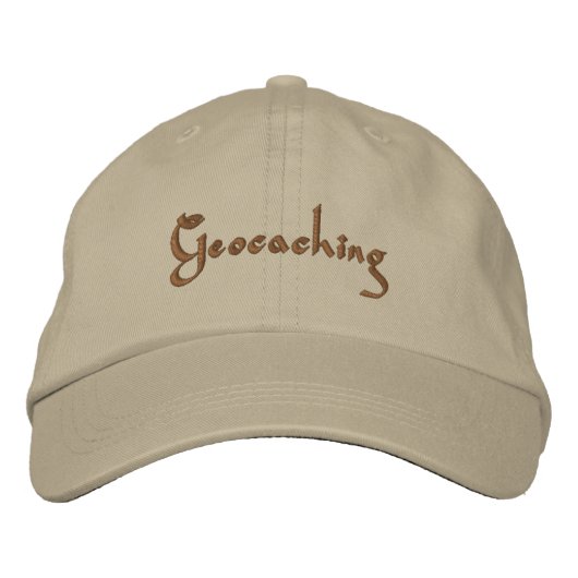 Geocaching Geo Cache Geocacher Cap Hat Bestickte Kappe (Vorderseite)