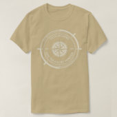 Geocaching GPS Treasure Hunter Compass T-Shirt (Design vorne)
