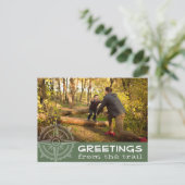 Geocaching Grüße aus dem Trail Custom Foto Postkarte (Stehend Vorderseite)