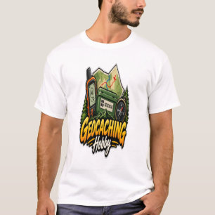 Geocaching-Hobby-Abenteuer-Aufkleber, GPS-Schatz T-Shirt