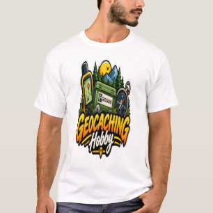 Geocaching-Hobby-Abenteuer-Aufkleber, GPS-Schatz  T-Shirt