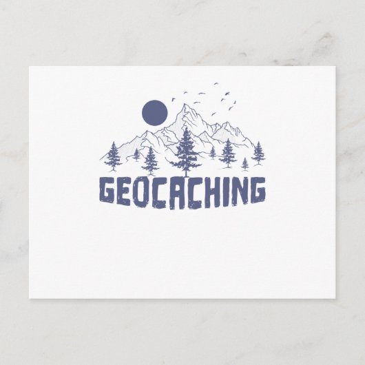 Geocaching in der Natur Postkarte (Vorderseite)