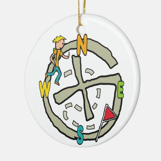 Geocaching Keramik Ornament (Links)