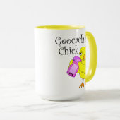 Geocaching Kick Curly Text Tasse (VorderseiteRechts)