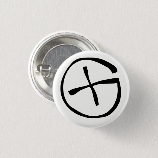 Geocaching Knopf Button (Vorne & Hinten)