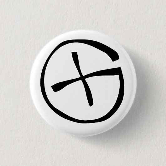 Geocaching Knopf Button (Vorderseite)