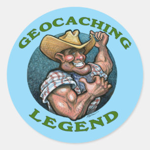Geocaching Legend Runder Aufkleber