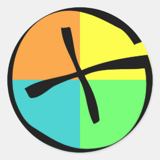 Geocaching-Logo Runder Aufkleber