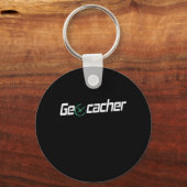 Geocaching mit GPS und Koordinaten Schlüsselanhänger (Vorderseite)
