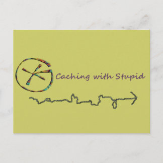 Geocaching mit Stupid Postkarte