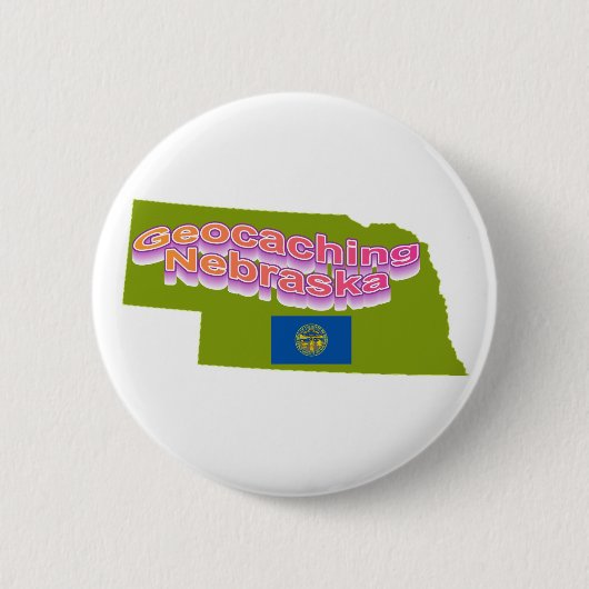 Geocaching Nebraska Knopf Button (Vorderseite)