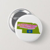 Geocaching Nebraska Knopf Button (Vorne & Hinten)