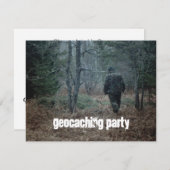 Geocaching Party-Suche-Spaß-Thema-Holz-Einladungen Einladung (Vorne/Hinten)