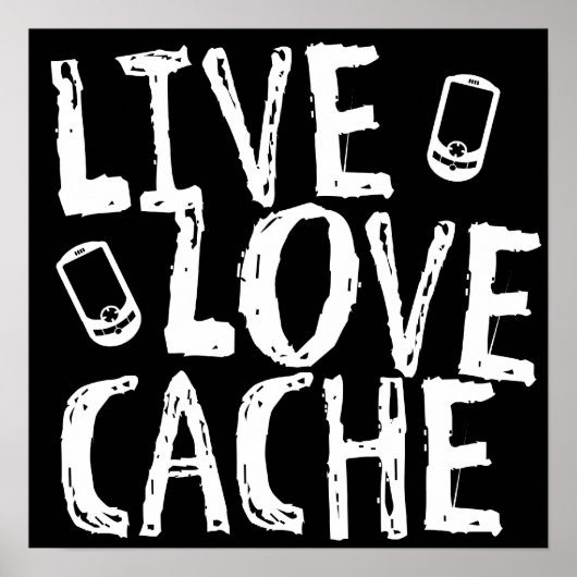 Geocaching-Poster in Live-Liebe Poster (Vorne)