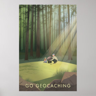 Geocaching Reiseplakat Poster