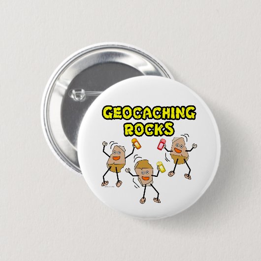 Geocaching Rocks Button (Vorne & Hinten)