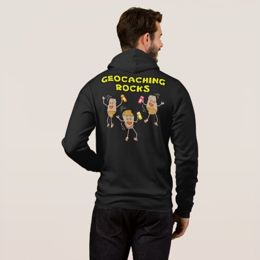 Geocaching Rocks Hoodie (Schwarz voll)