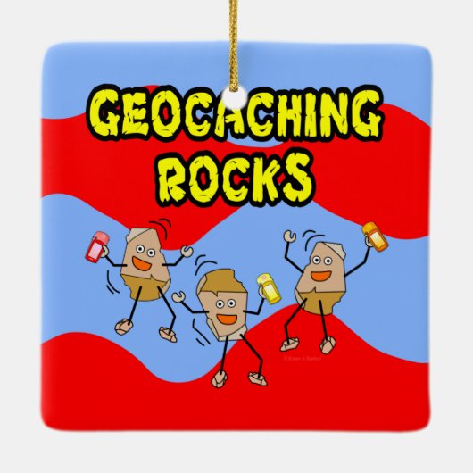 Geocaching Rocks Keramikornament (Rückseite)