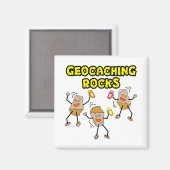 Geocaching Rocks Magnet (Vorderseite/Rückseite)