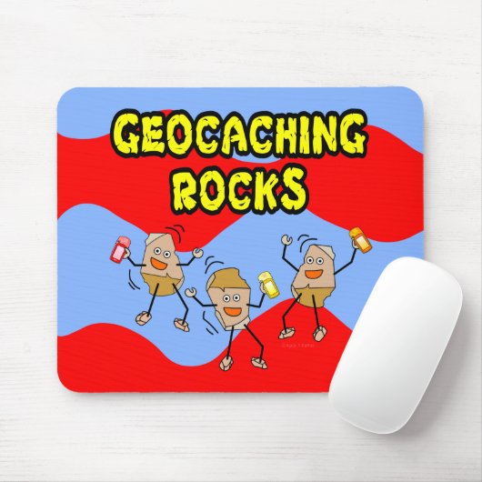 Geocaching Rocks Mousepad (Mit Mouse)