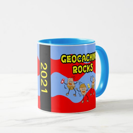 Geocaching Rocks Tasse (VorderseiteRechts)