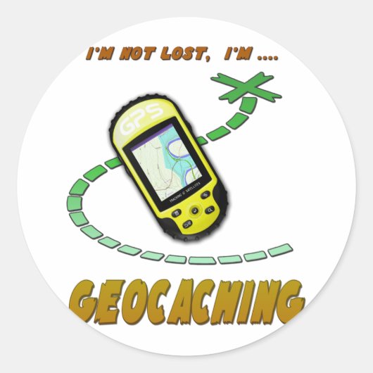 Geocaching Runder Aufkleber (Vorderseite)