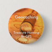 Geocaching Schatz-Jagd durch GPSswag-Button Button (Vorderseite)