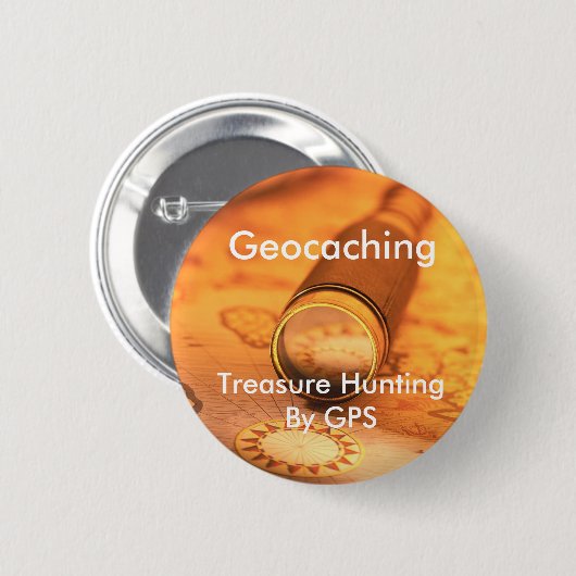 Geocaching Schatz-Jagd durch GPSswag-Button Button (Vorne & Hinten)